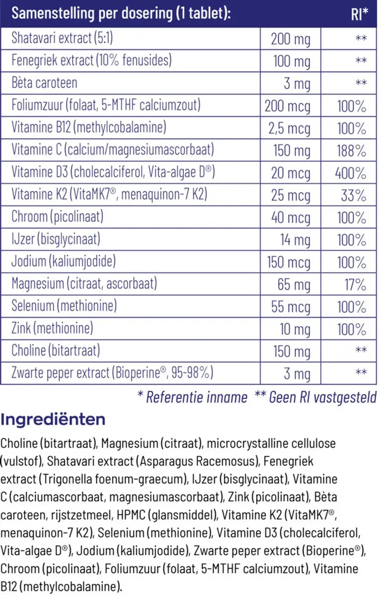 Vitakruid Postpartum Mama 180 tabletten - 2x90