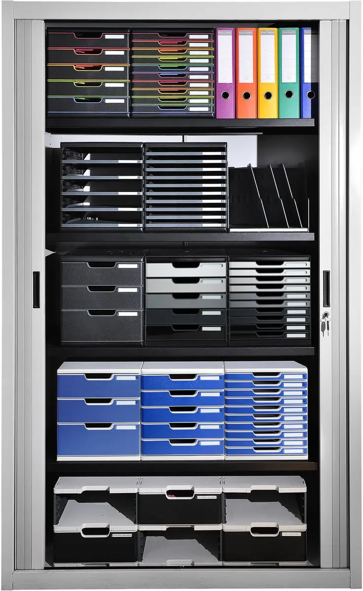 Exacompta Ladenbox MODULO A4 302794D - 10 Stuks - Grijstinten - afbeelding 4 van 6