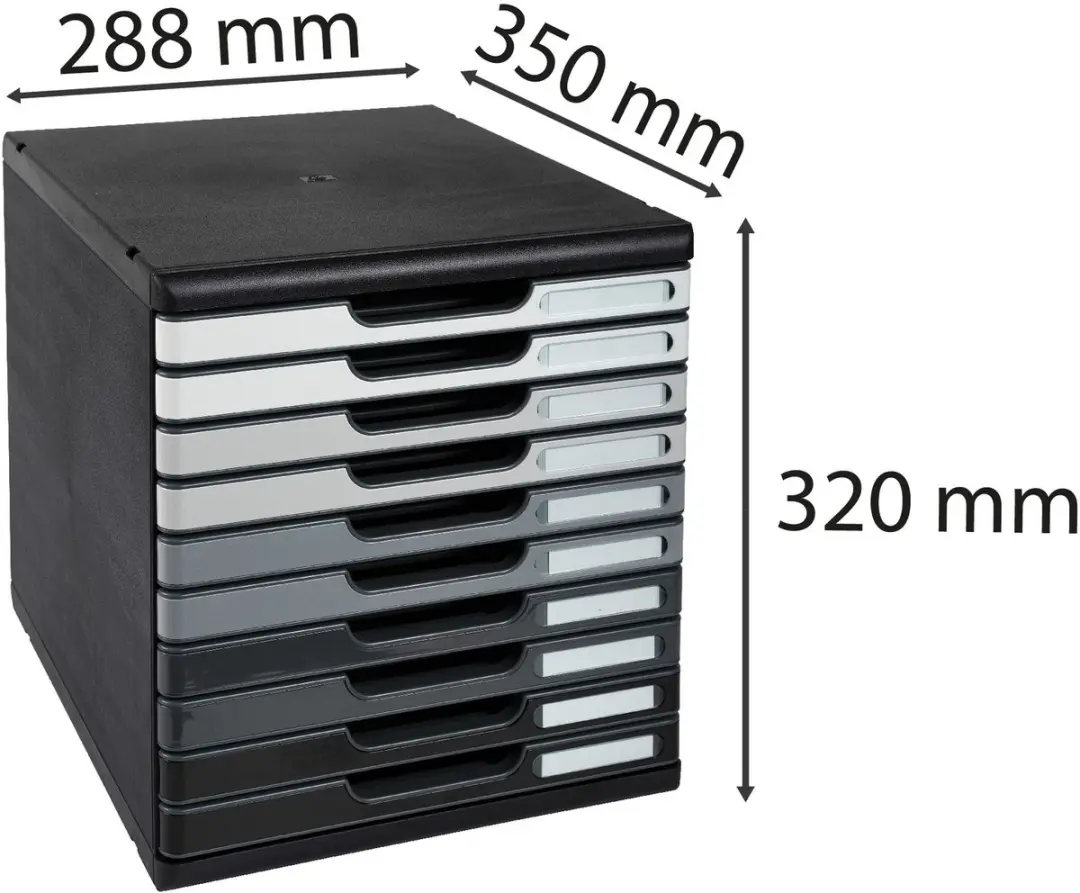 Exacompta Ladenbox MODULO A4 302794D - 10 Stuks - Grijstinten - afbeelding 6 van 6