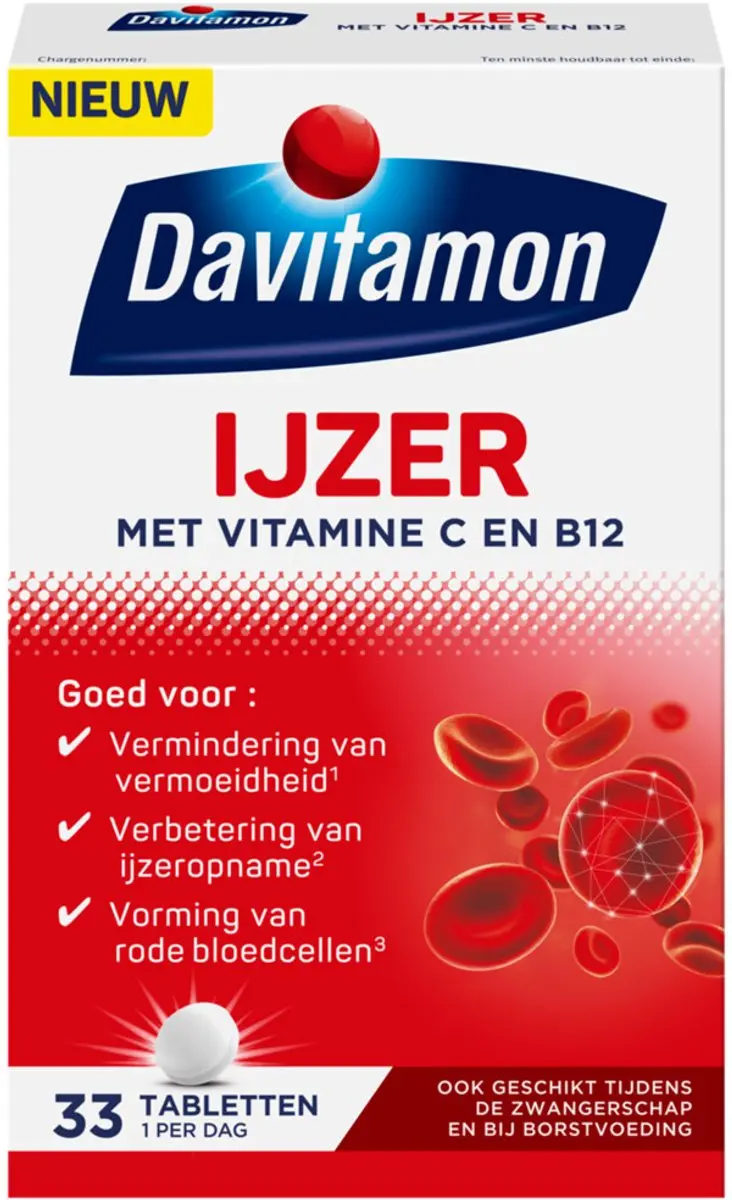 Davitamon IJzer Met Vitamine B12 - 4x33 tabletten