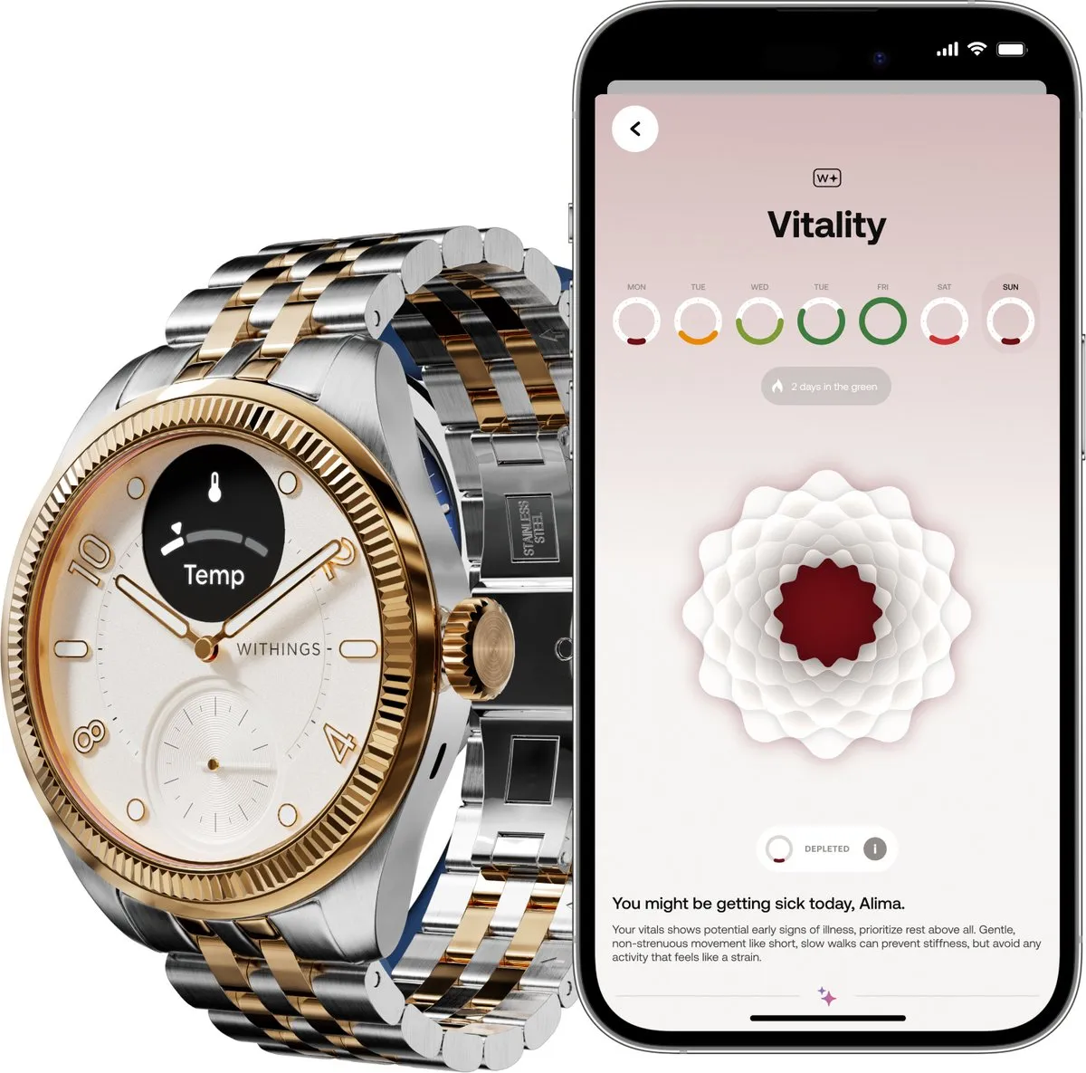Withings ScanWatch Nova Brilliant 39mm - Goud