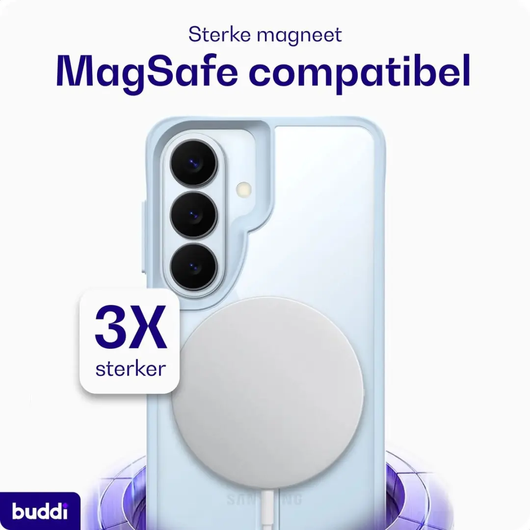 Buddi Hybrid Hoesje Samsung Galaxy S26 Plus - MagSafe Blauw