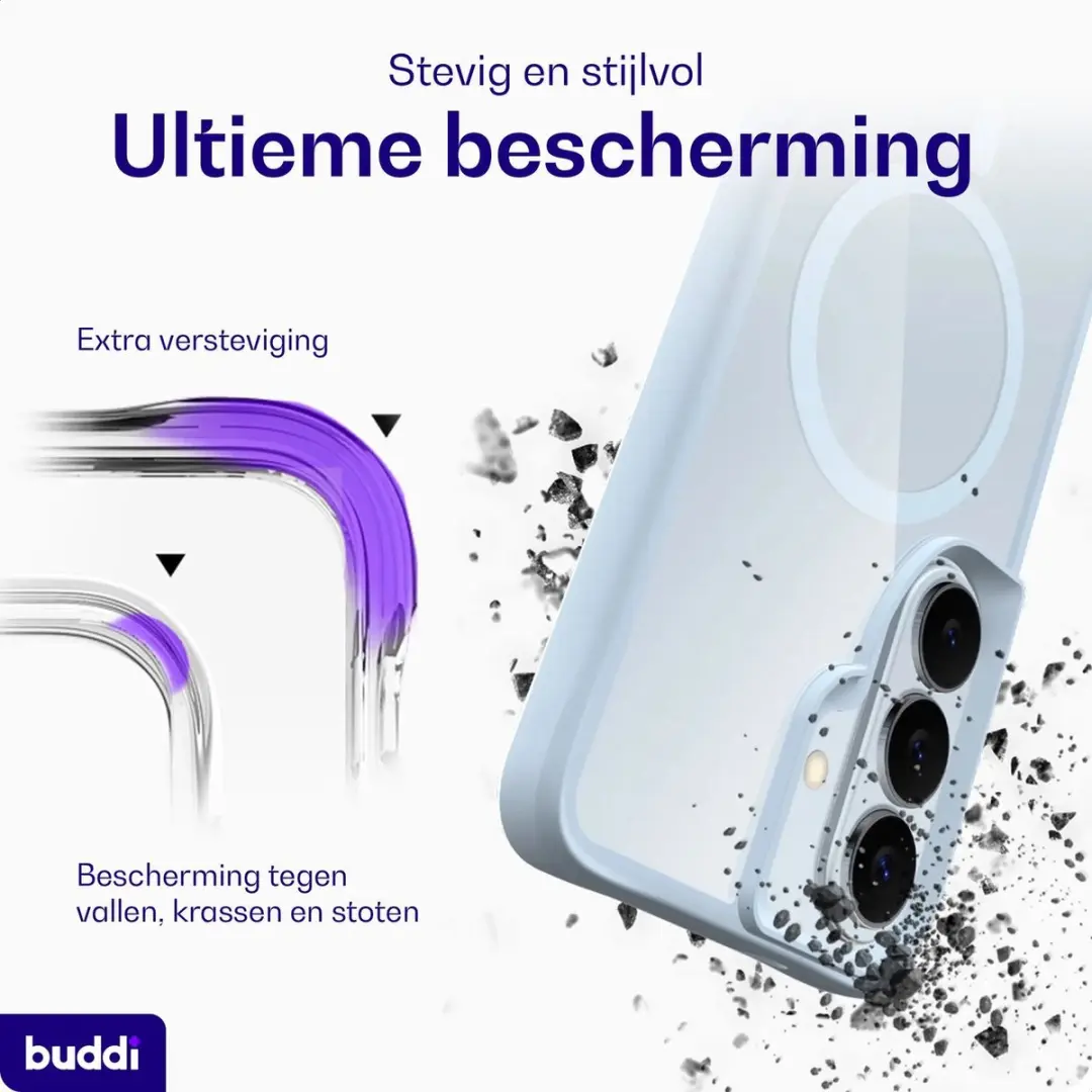 Buddi Hybrid Hoesje Samsung Galaxy S26 Plus - MagSafe Blauw
