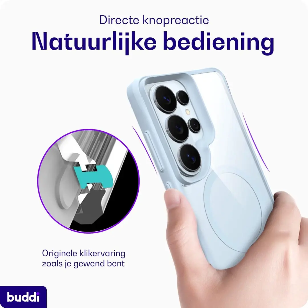 Buddi Hybrid Hoesje Samsung Galaxy S26 Ultra - MagSafe - Blauw
