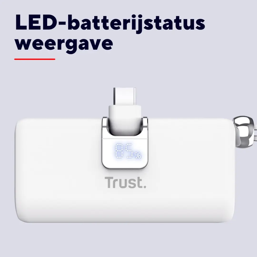 Trust Pacto Powerbank 26105 - 5000mAh - 20W - Wit