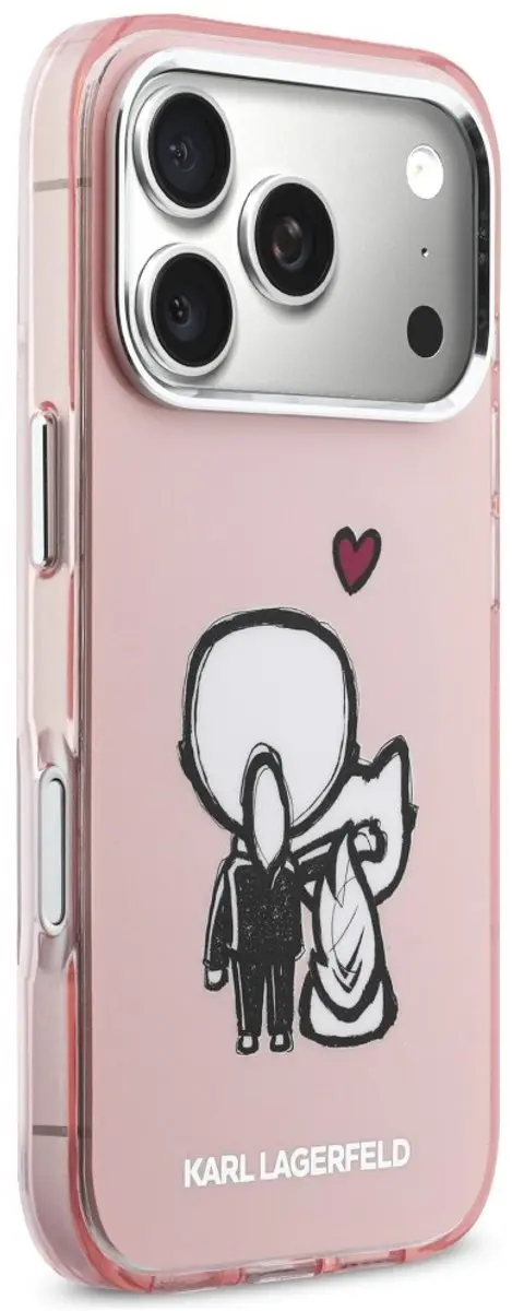 Karl Lagerfeld Karl & Choupette Achterhoesje iPhone 17 Pro - Roze - KLHCP17PROMAGSF