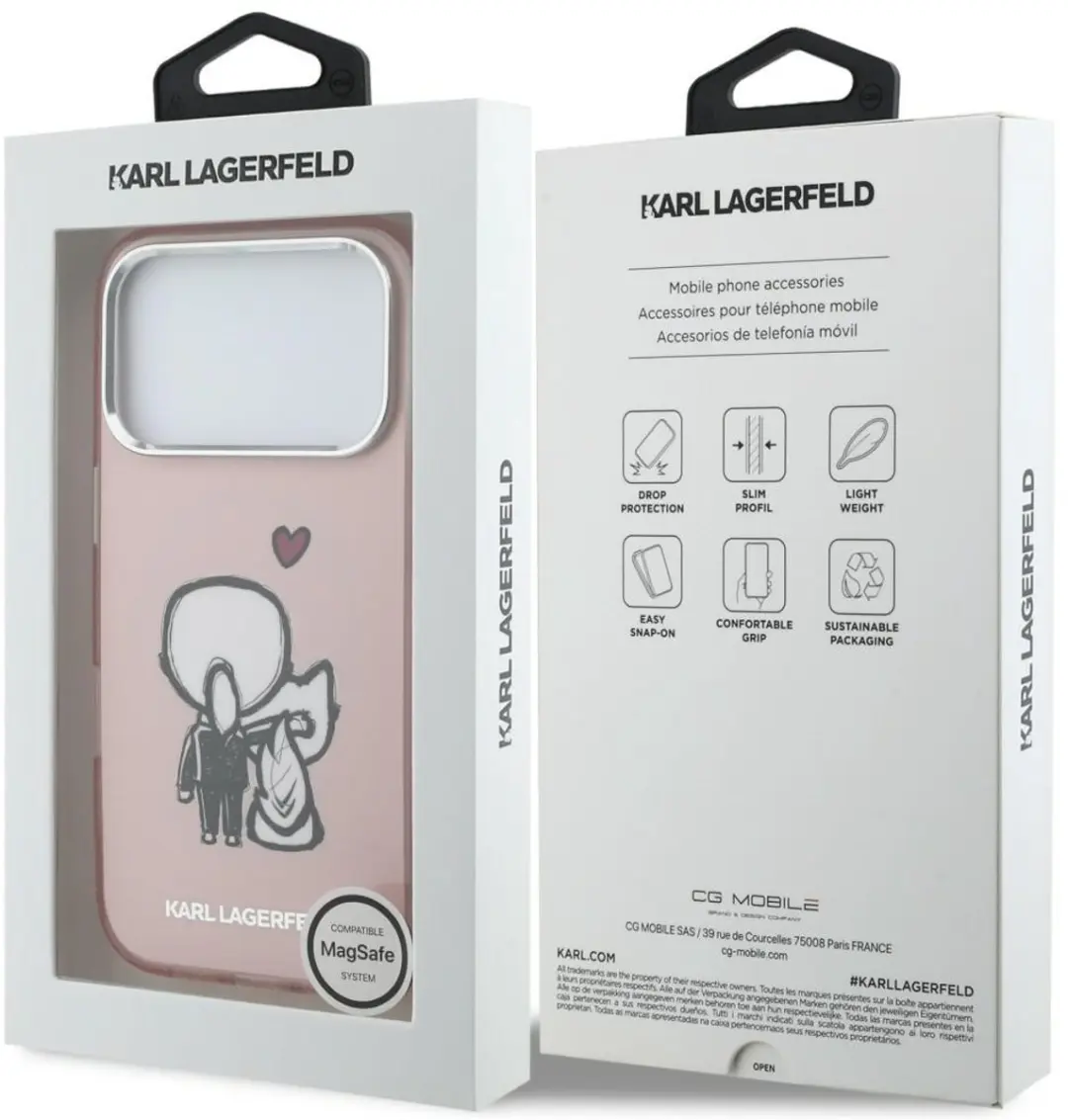 Karl Lagerfeld Karl & Choupette Achterhoesje iPhone 17 Pro - Roze - KLHCP17PROMAGSF - afbeelding 6 van 6
