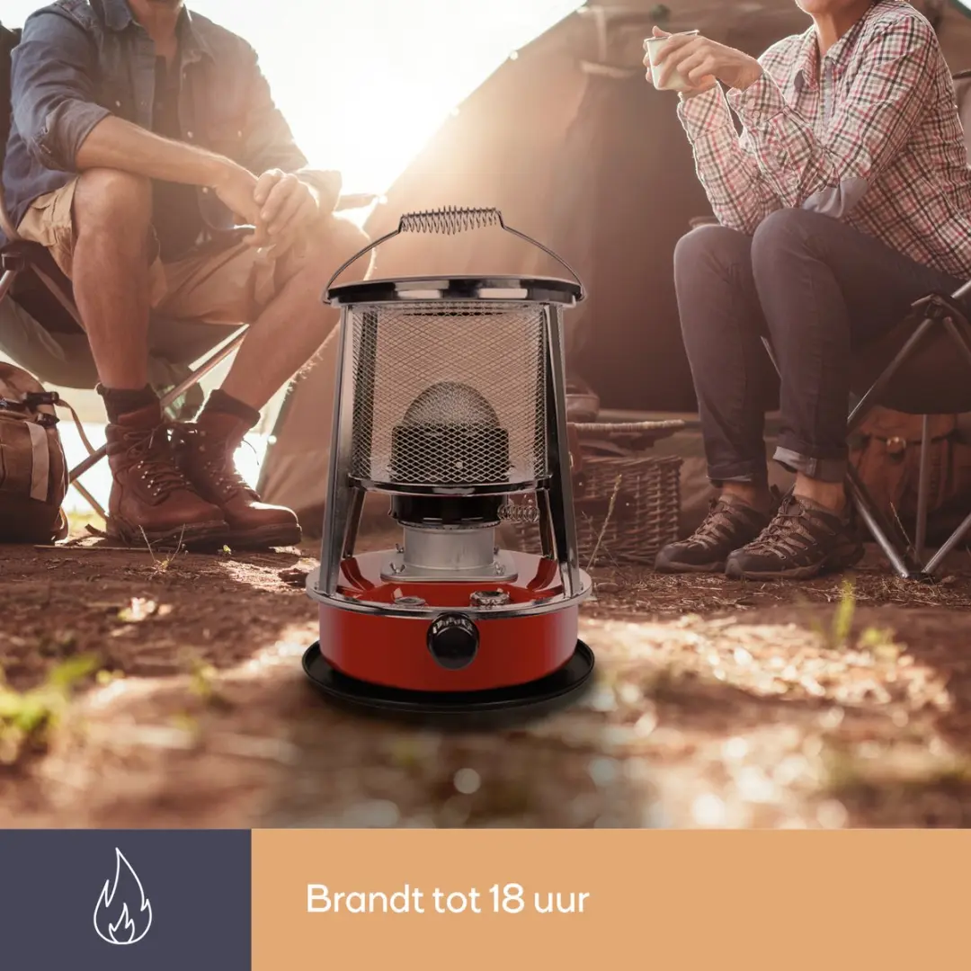 Perel TC84100NSET Petroleumkachel 2600W - 4.6L - 18 uur - Rood