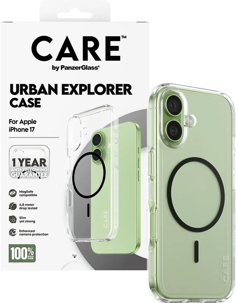 PanzerGlass CARE Flagship Urban Explorer MagSafe CR85101 iPhone 17 Hoesje - Transparant