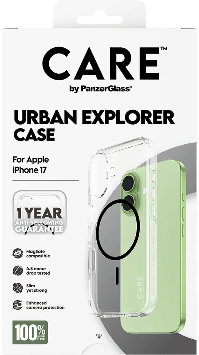 PanzerGlass CARE Flagship Urban Explorer MagSafe CR85101 iPhone 17 Hoesje - Transparant