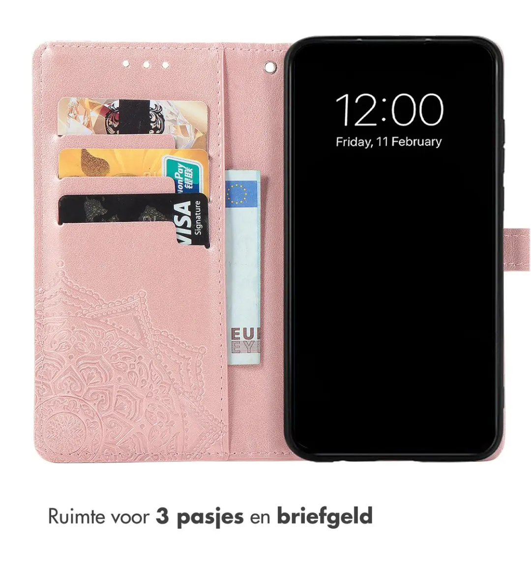 Imoshion Hoesje Oppo A6 5G - Mandala Bookcase - Rosé goud