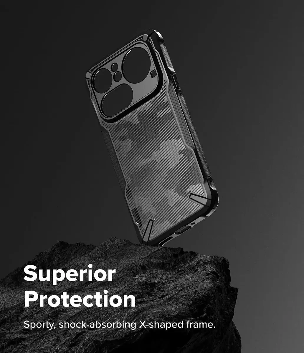 Ringke Fusion X Hoesje Nothing Phone (4a) - Camo Zwart