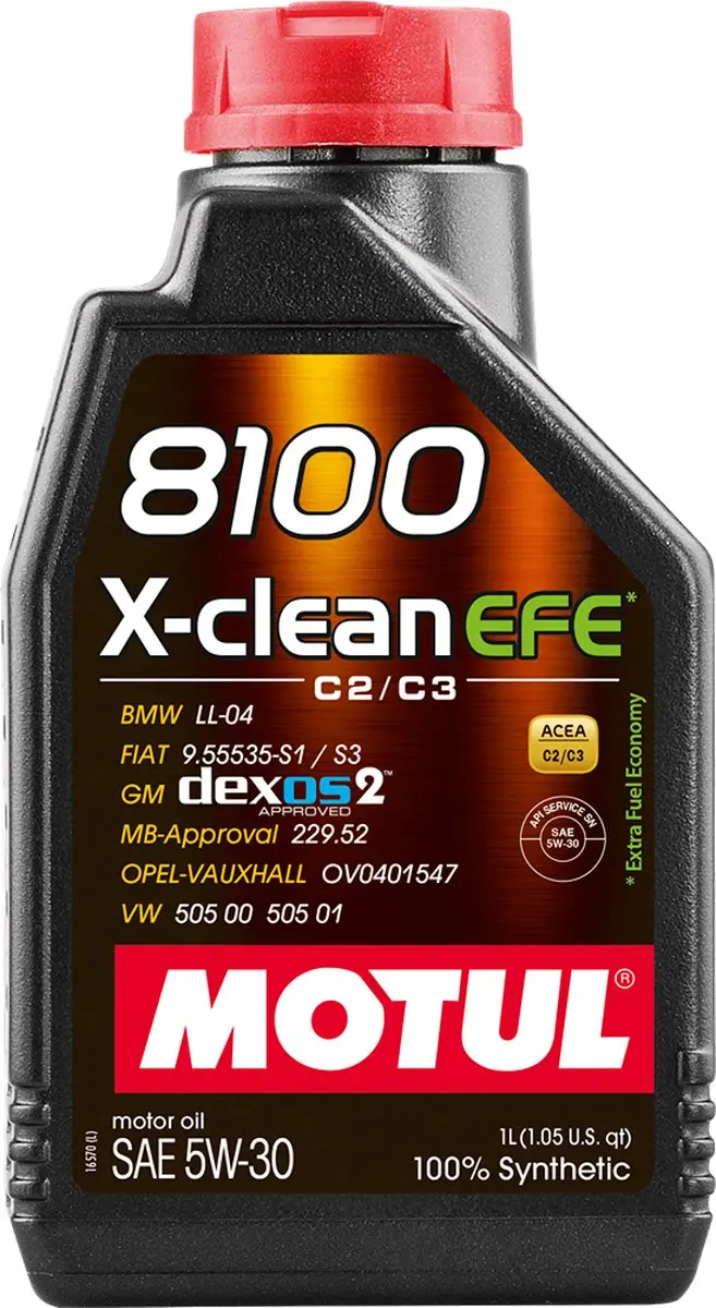Motul 8100 X-Clean EFE 5W-30 Motorolie 1L
