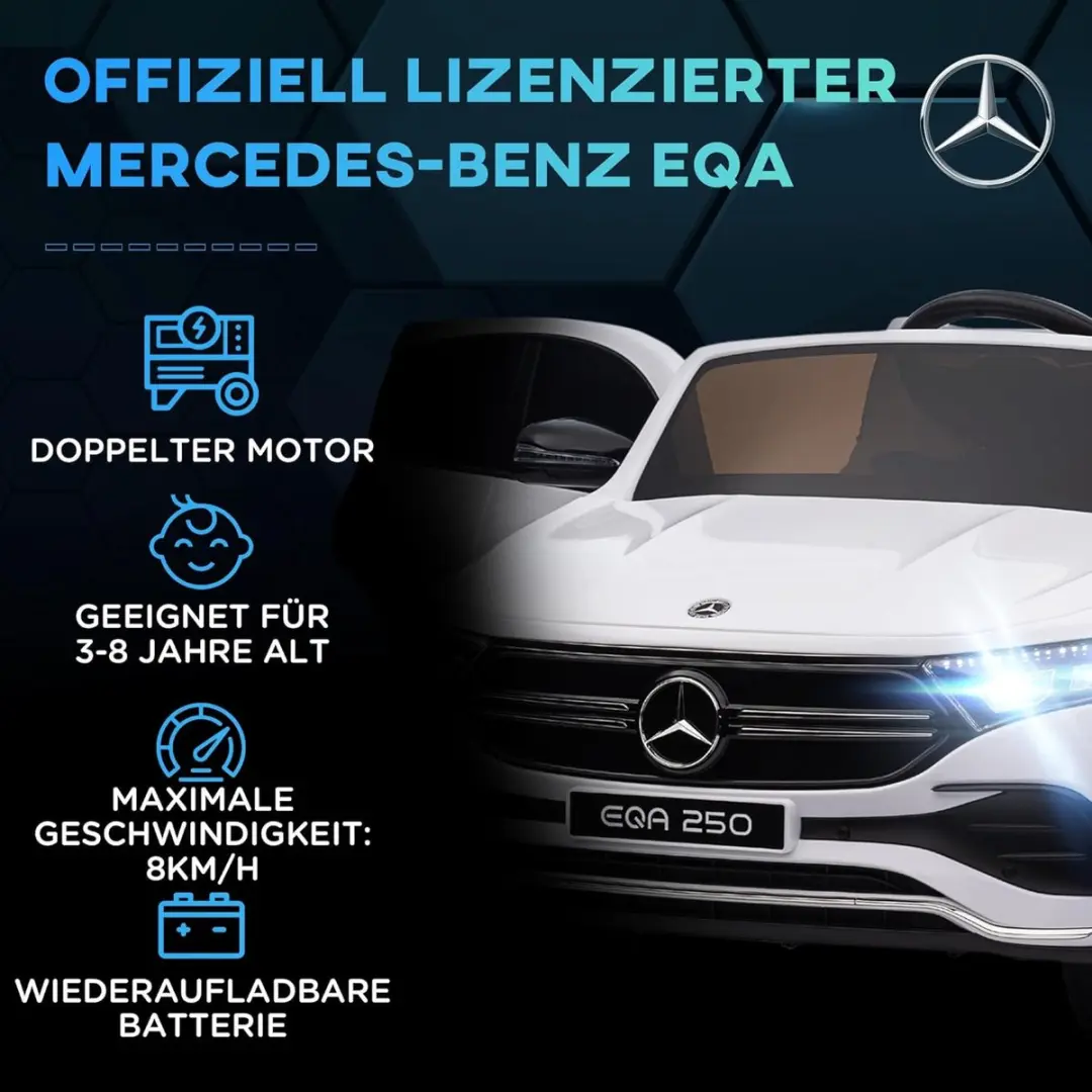 Mercedes Equivera Kinder Auto Electrisch - Wit