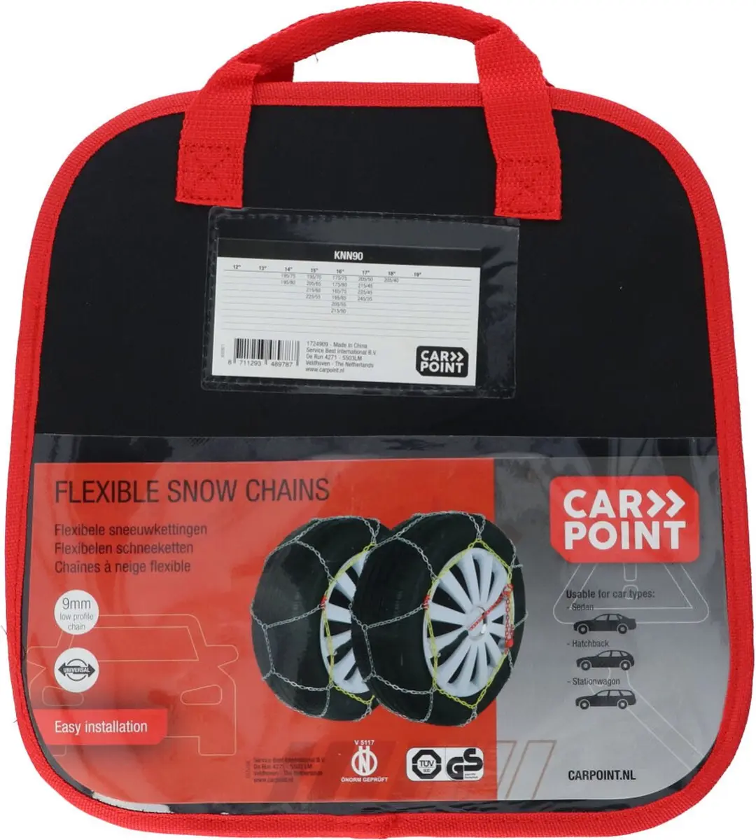 Carpoint Sneeuwkettingen KNN-90 9mm - 2 Stuks