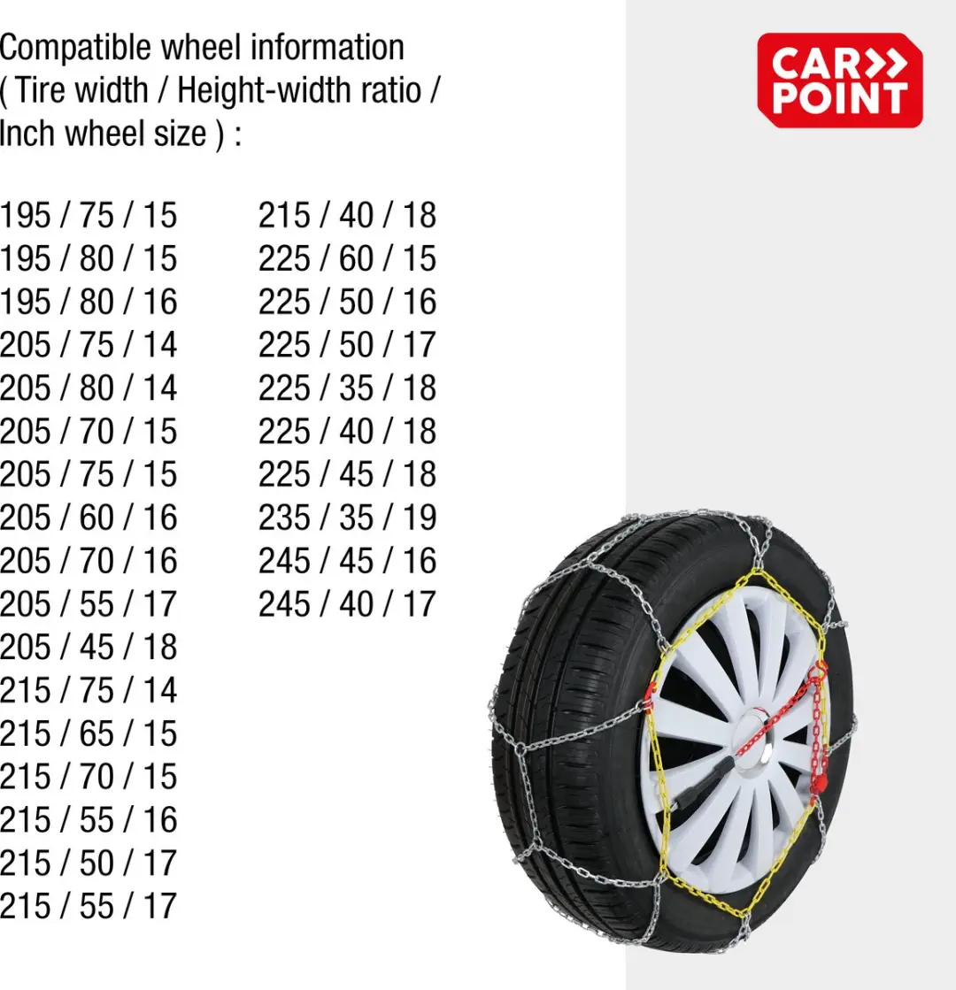 Carpoint Sneeuwkettingen KNN-100 9mm