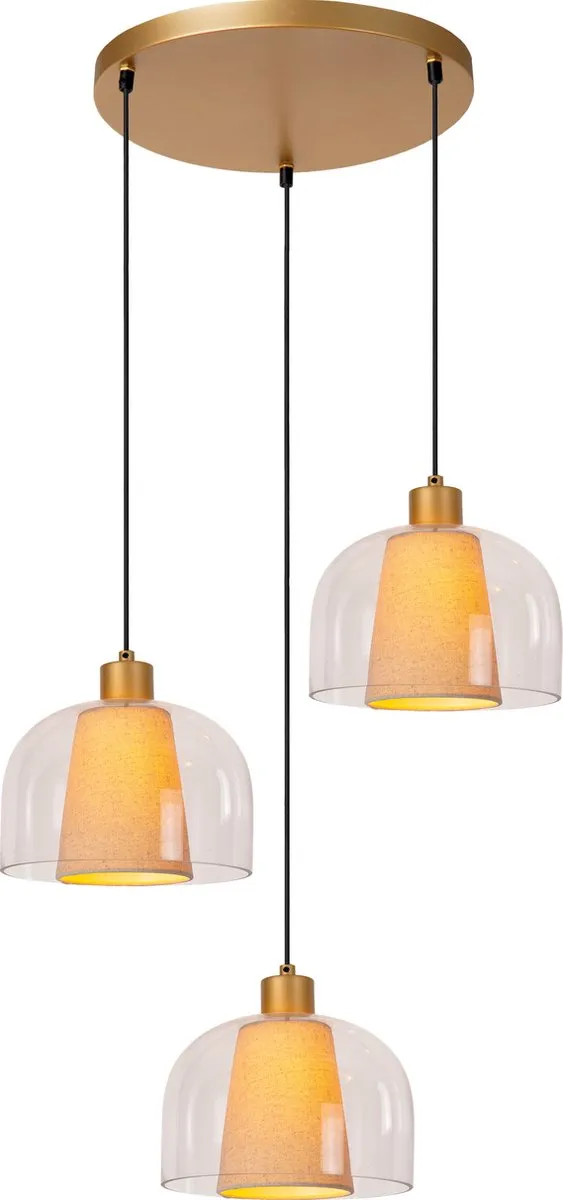 Lucide Gunhild Hanglamp 3xE27 Transparant