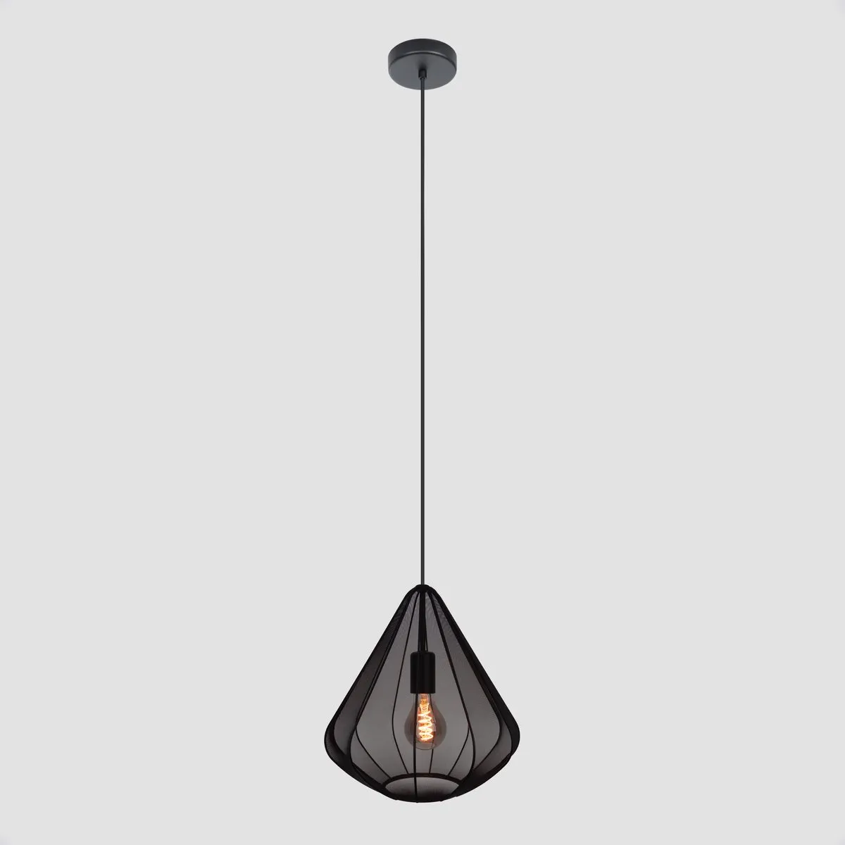 Eglo Dolwen Hanglamp E27 - Ø33,5cm - Zwart