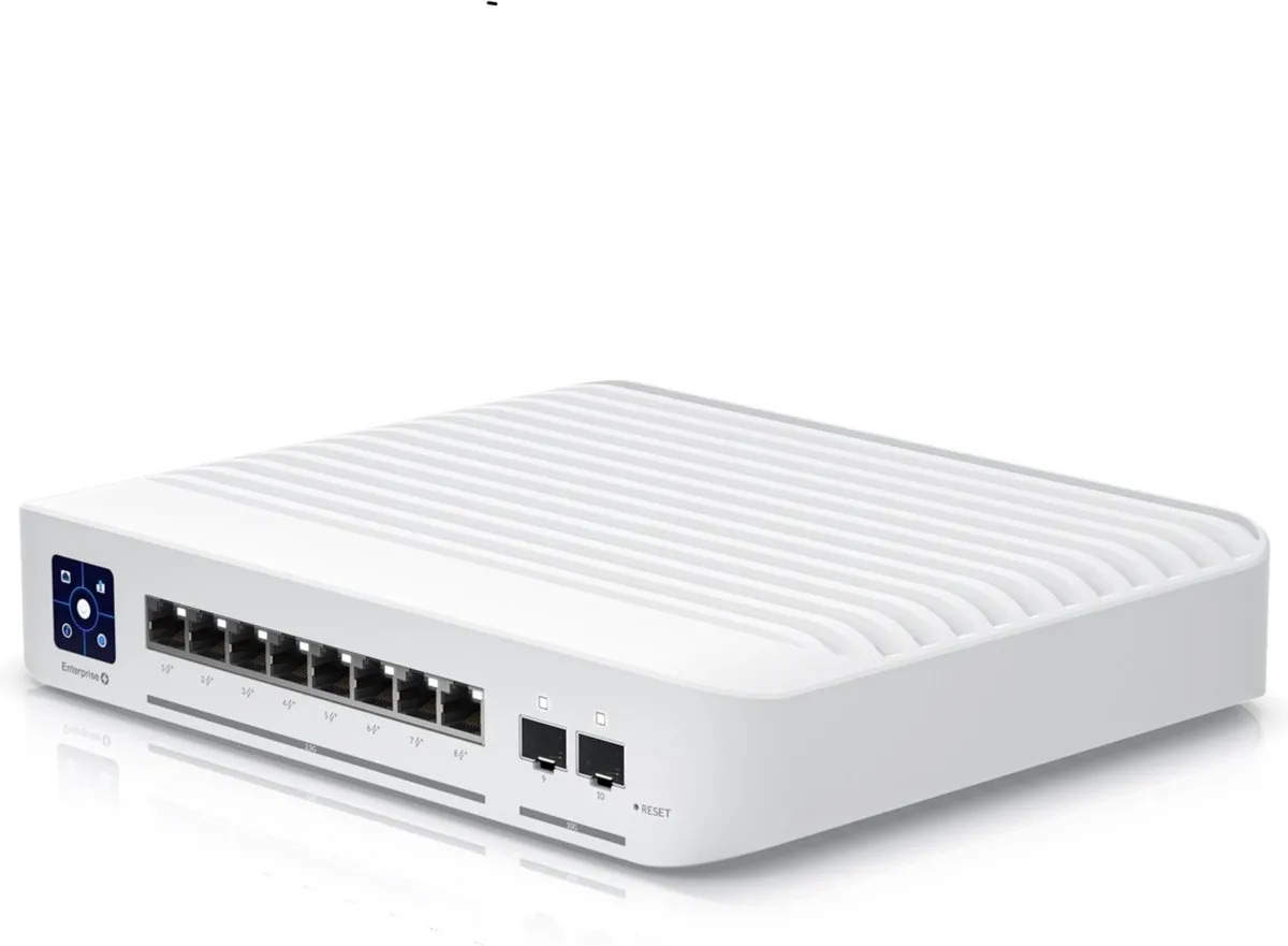 Ubiquiti UniFi USW-Enterprise-8-PoE 8-Poorts Managed Switch - Wit