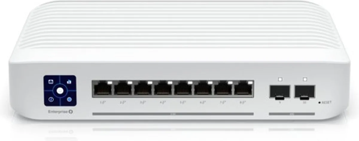 Ubiquiti UniFi USW-Enterprise-8-PoE 8-Poorts Managed Switch - Wit - afbeelding 6 van 6
