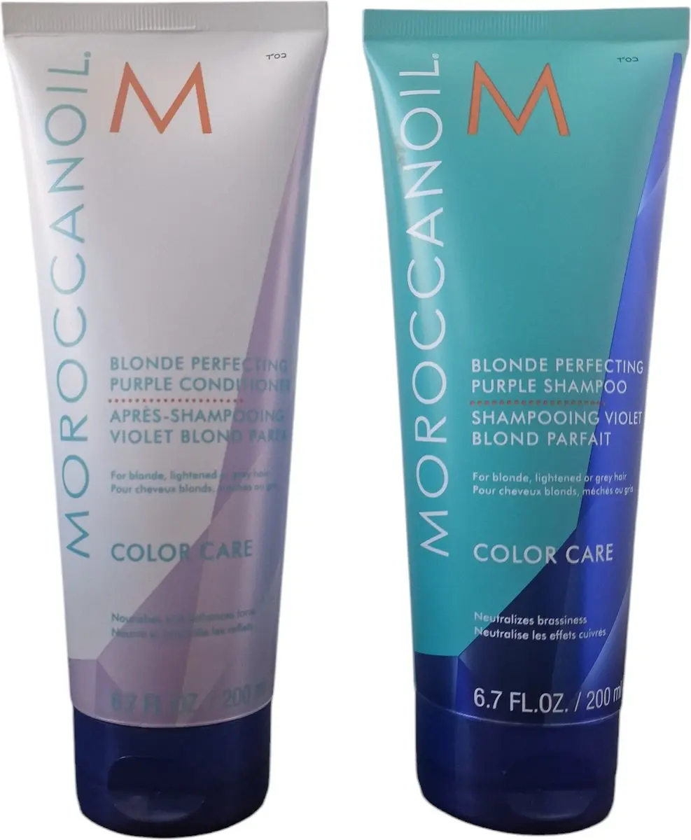 Moroccanoil Blonde Perfecting Purple Shampoo & Conditioner 200ml