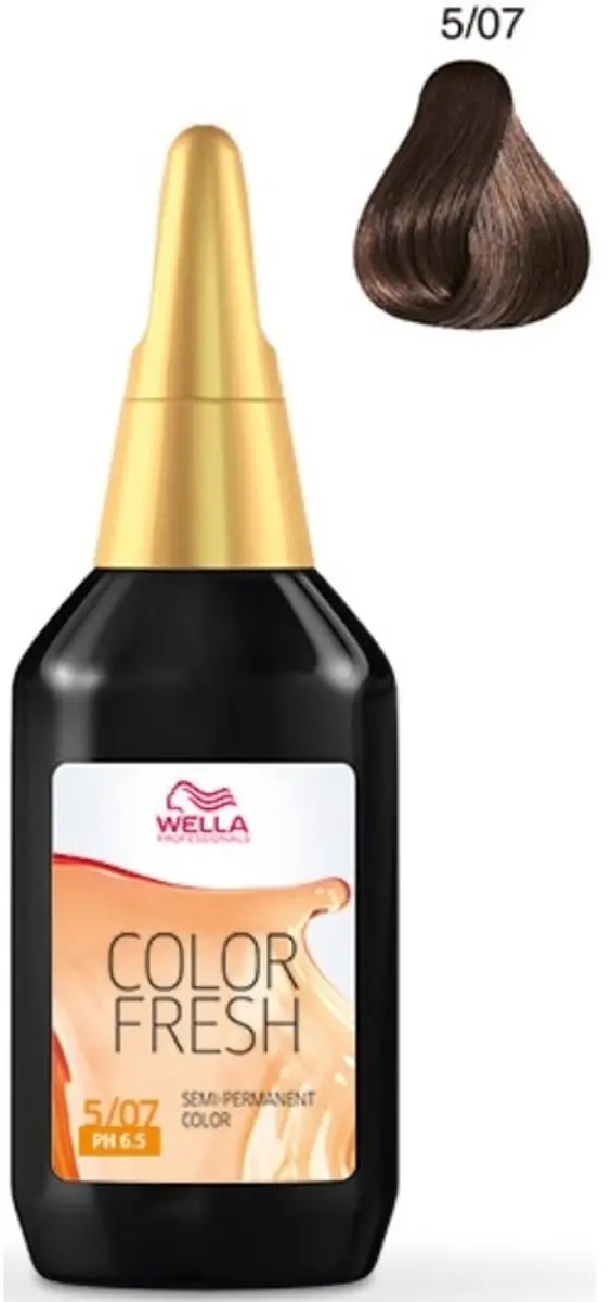 Wella Professionals Color Fresh 5/07 Haarverf 75ml - Zwart
