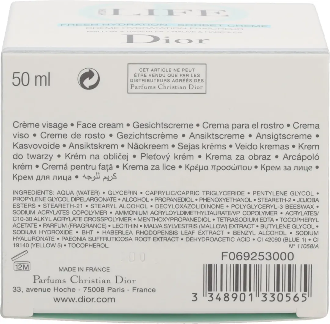Dior Hydra Life Fresh Hydration Sorbet Crème 50ml