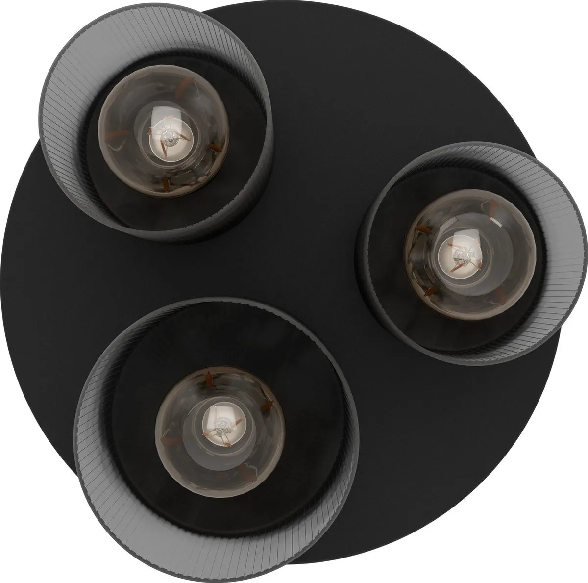 Eglo Colomera Plafondlamp E27 - 3x40W - Ø35cm - Zwart/Grijs
