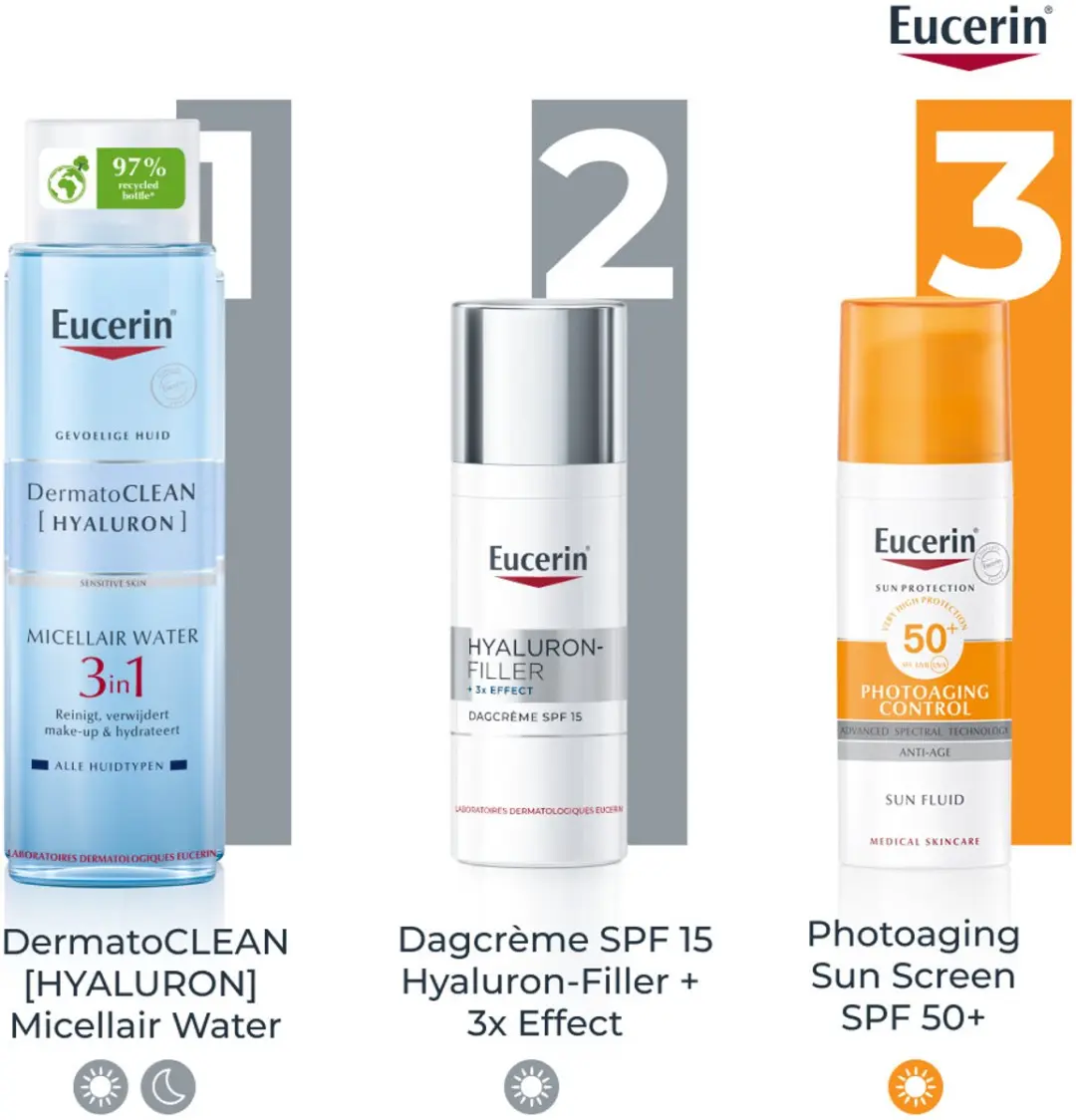 Eucerin Hyaluron-Filler + 3x Anti-Age Dagcrème SPF 15 50ml