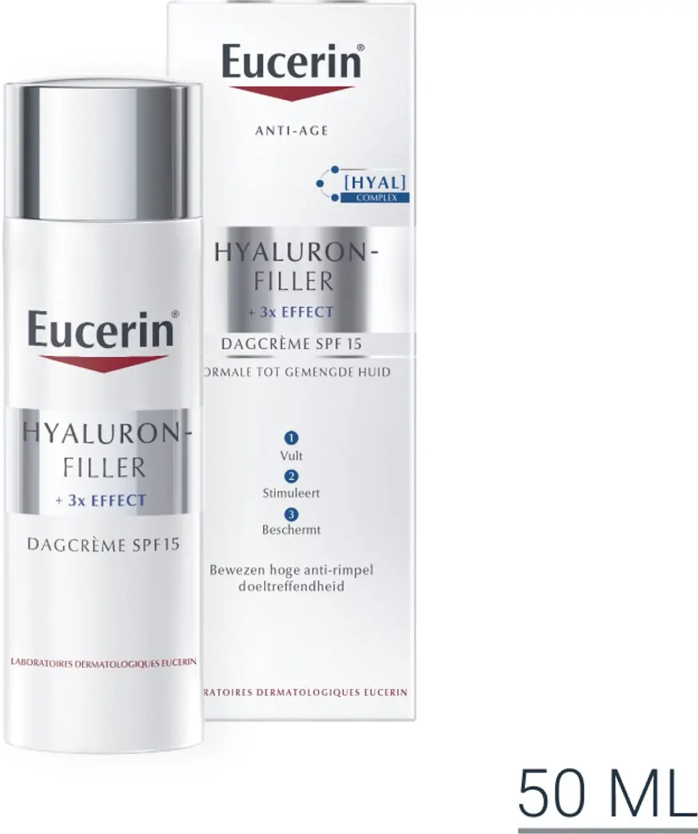 Eucerin Hyaluron-Filler + 3x Anti-Age Dagcrème SPF 15 50ml