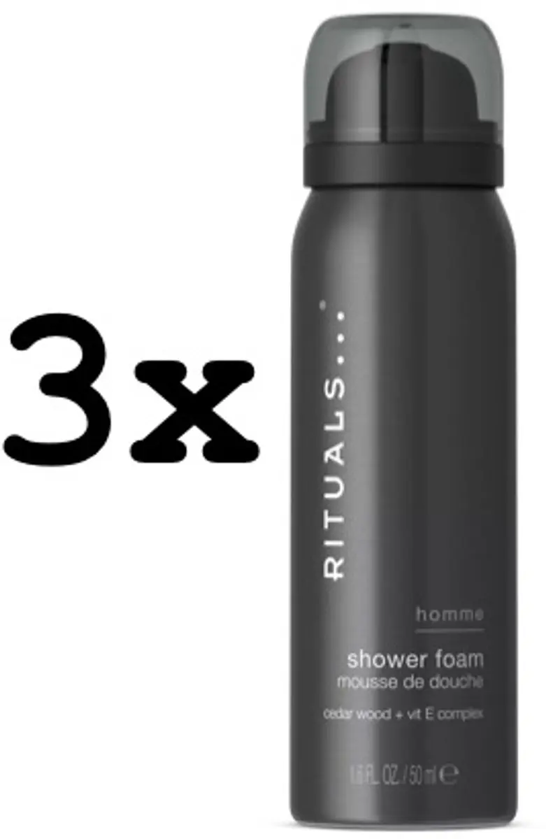 Rituals of Homme Travel Shower Foam 150ml - 3x50ml