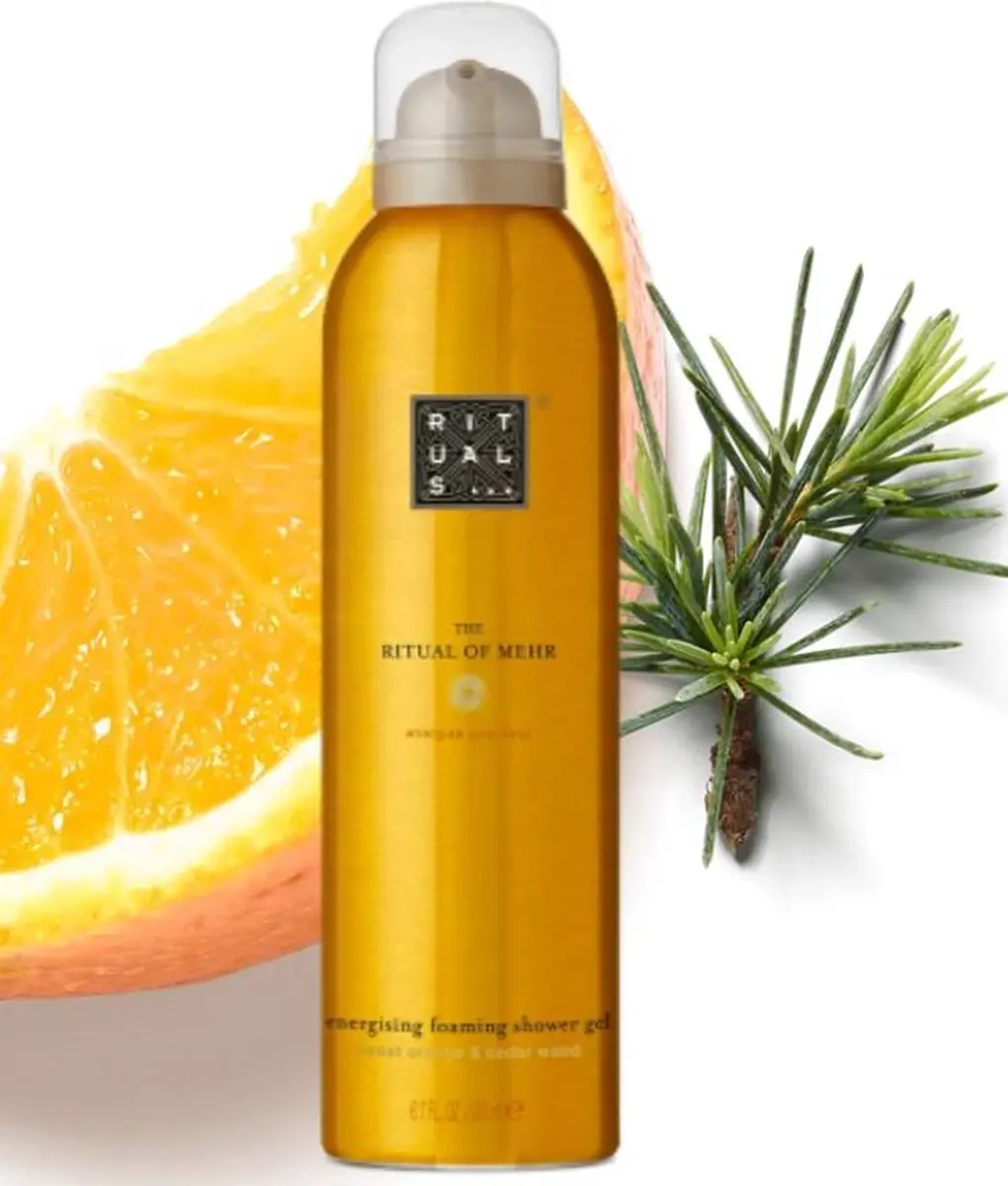 Rituals The Ritual of Mehr Doucheschuim - Zoete sinaasappel & cederhout 200ml - 3 Stuks