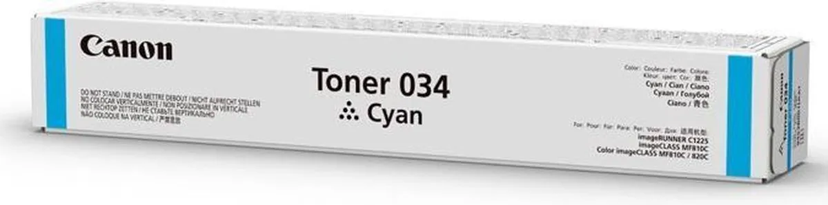 Canon 034 Cyan Tonercartridge 12000 Pagina's - 9453B001