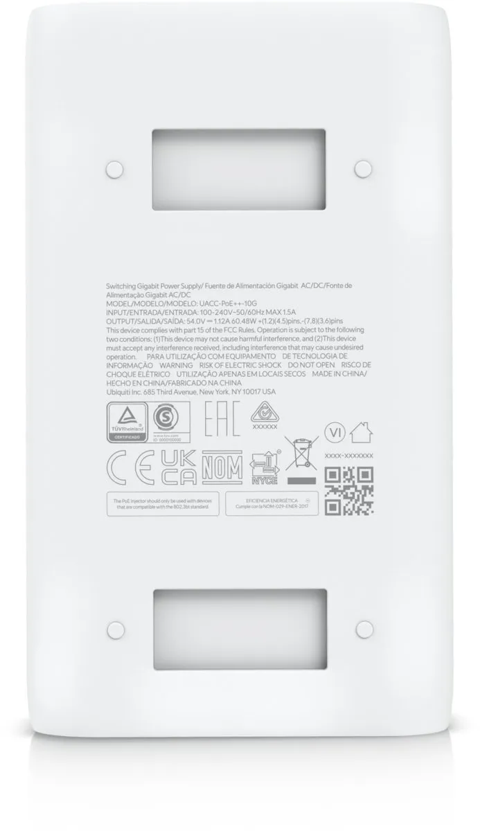 Ubiquiti UACC-PoE++-10G 10G Ethernet PoE++ Injector - Wit