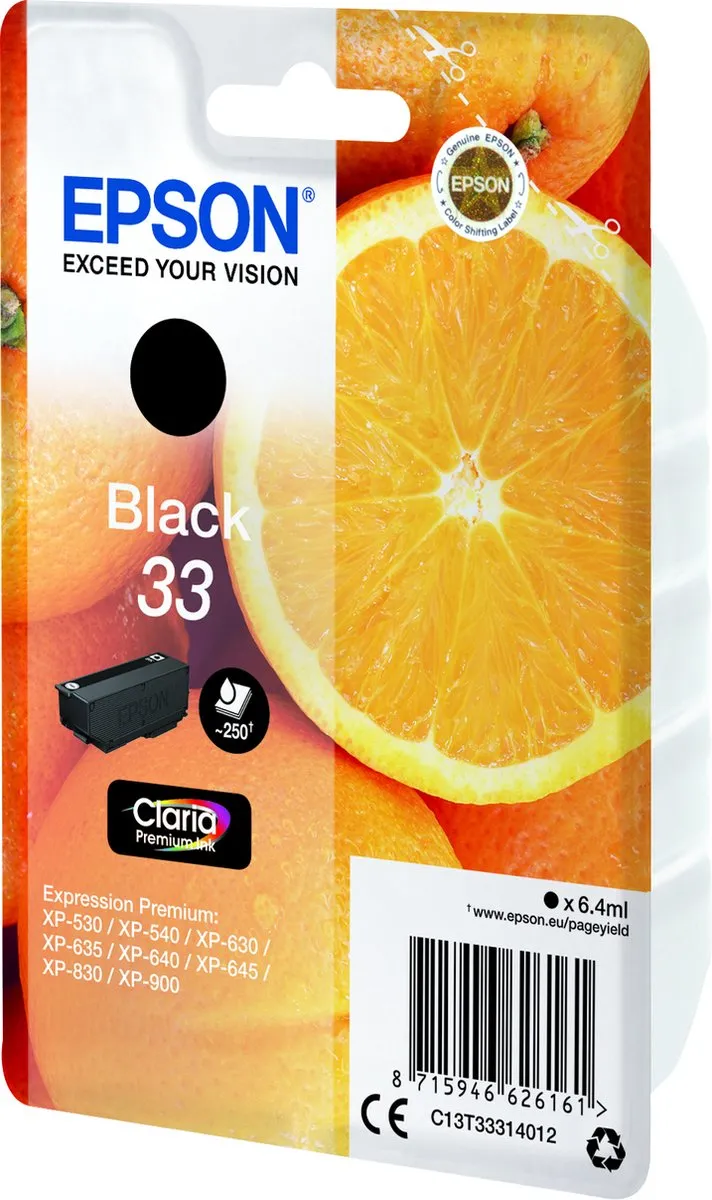Epson C13T33314022 Inktcartridge Zwart