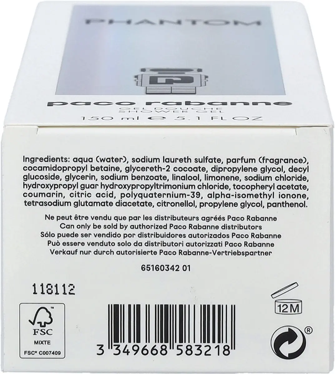 Paco Rabanne Phantom Douchegel 150ml