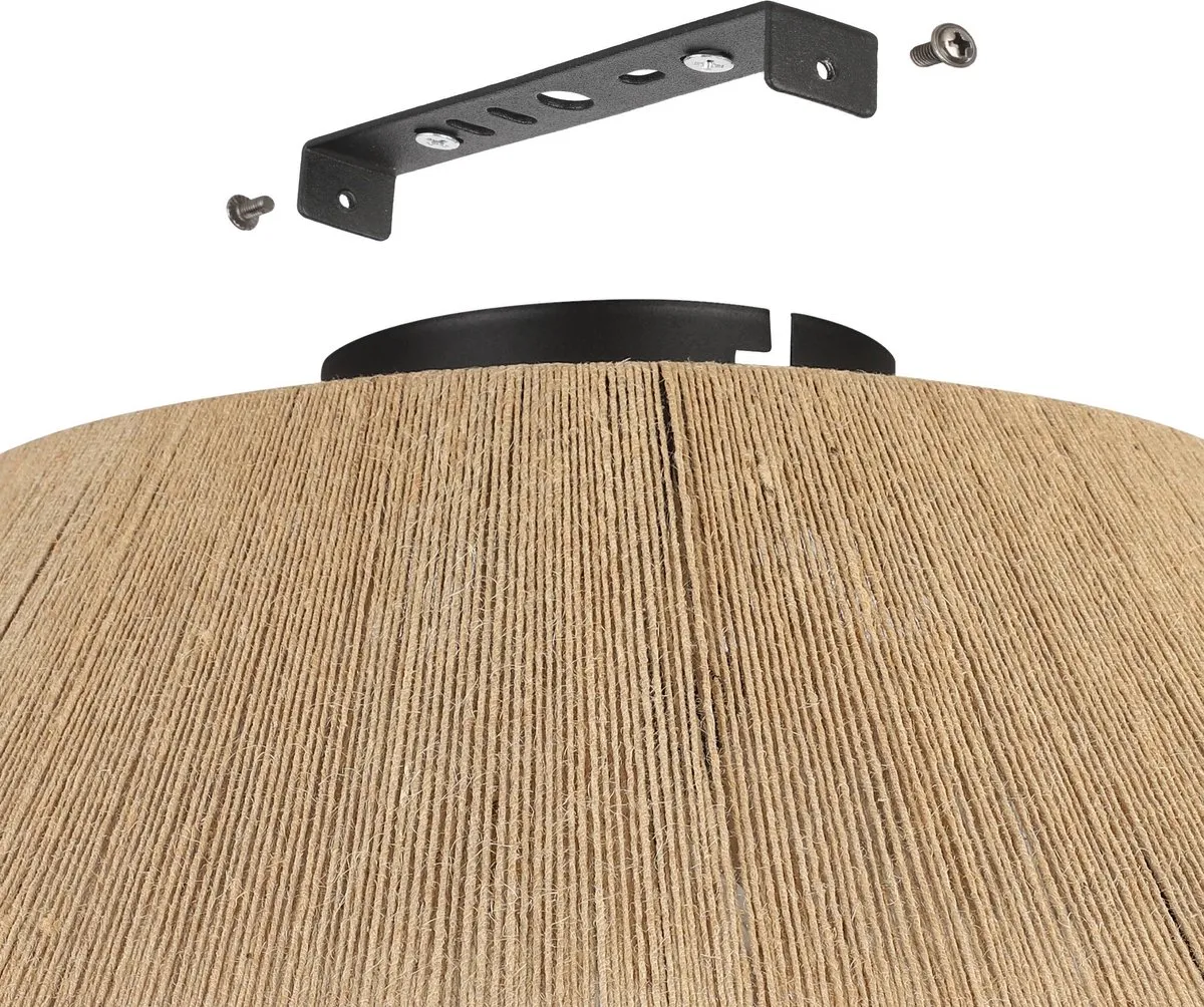 Eglo Alderney Plafondlamp E27 - Ø48cm - Zwart/Bruin