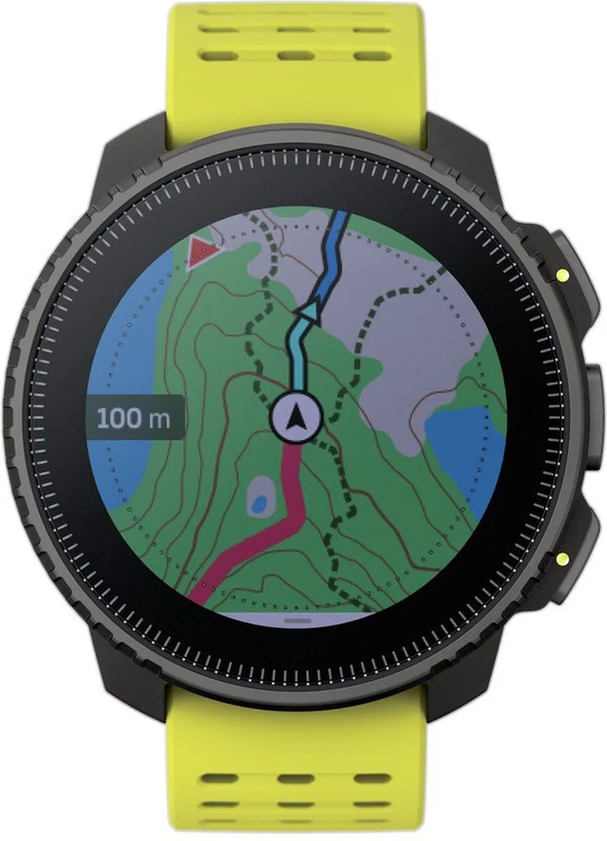GPS-sporthorloge - ALTIMETER - SUUNTO - VERTICAAL - Zwart Lime Schermdiameter 49 mm