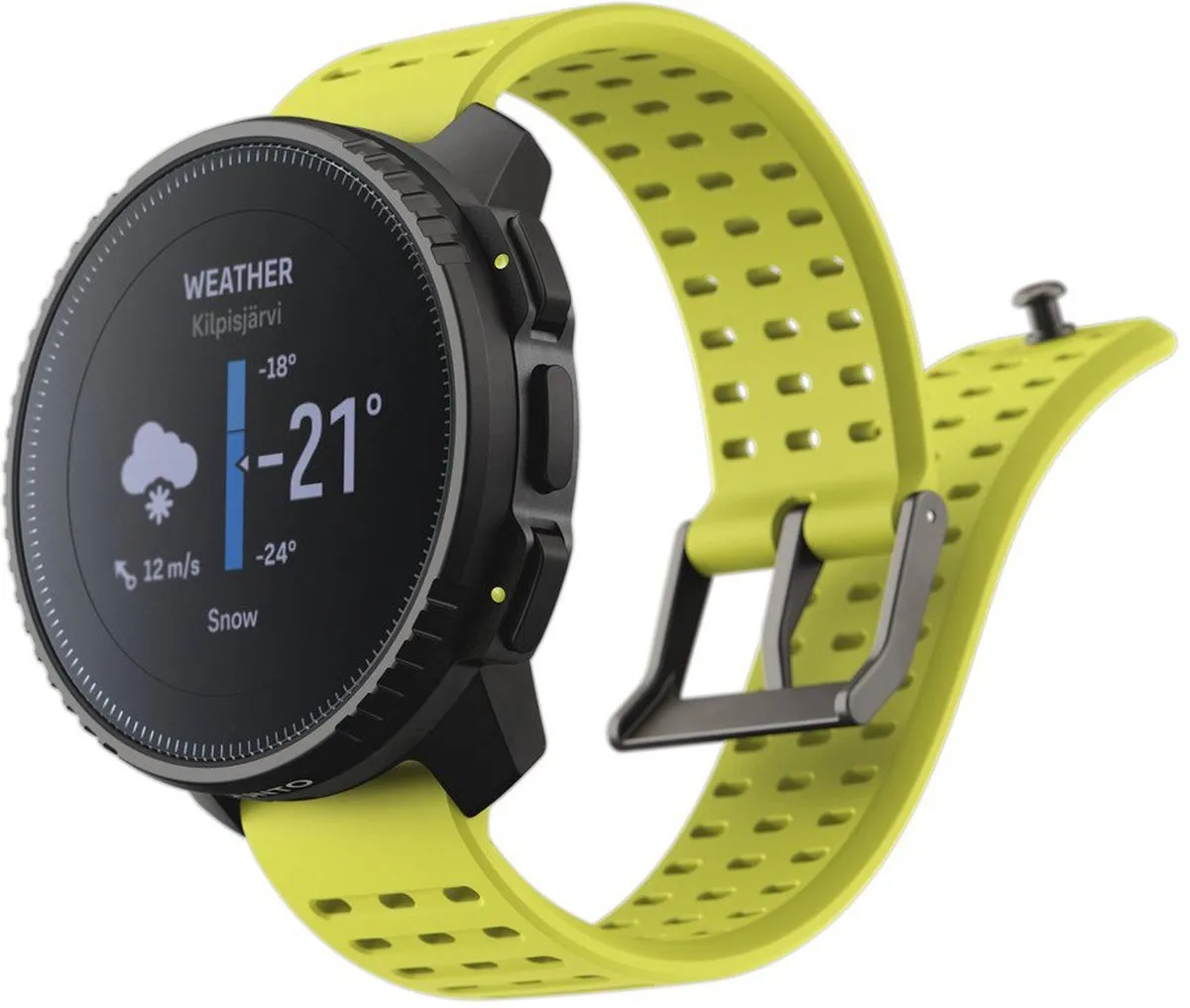 GPS-sporthorloge - ALTIMETER - SUUNTO - VERTICAAL - Zwart Lime Schermdiameter 49 mm