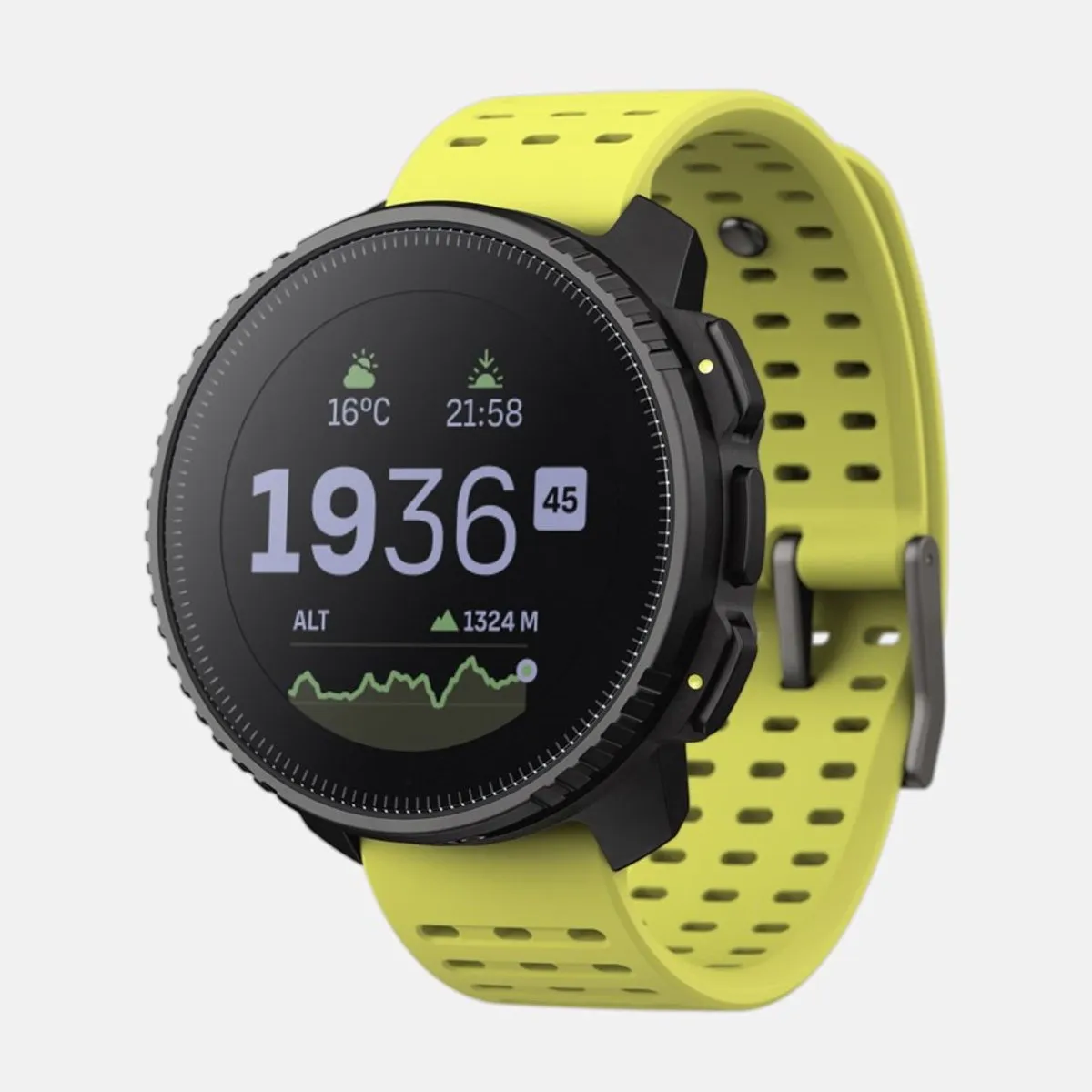 GPS-sporthorloge - ALTIMETER - SUUNTO - VERTICAAL - Zwart Lime Schermdiameter 49 mm
