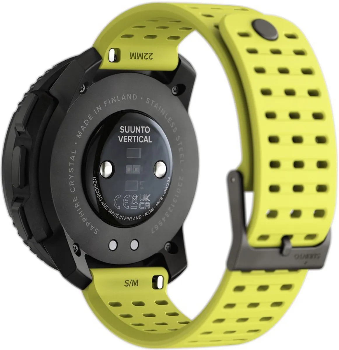 GPS-sporthorloge - ALTIMETER - SUUNTO - VERTICAAL - Zwart Lime Schermdiameter 49 mm