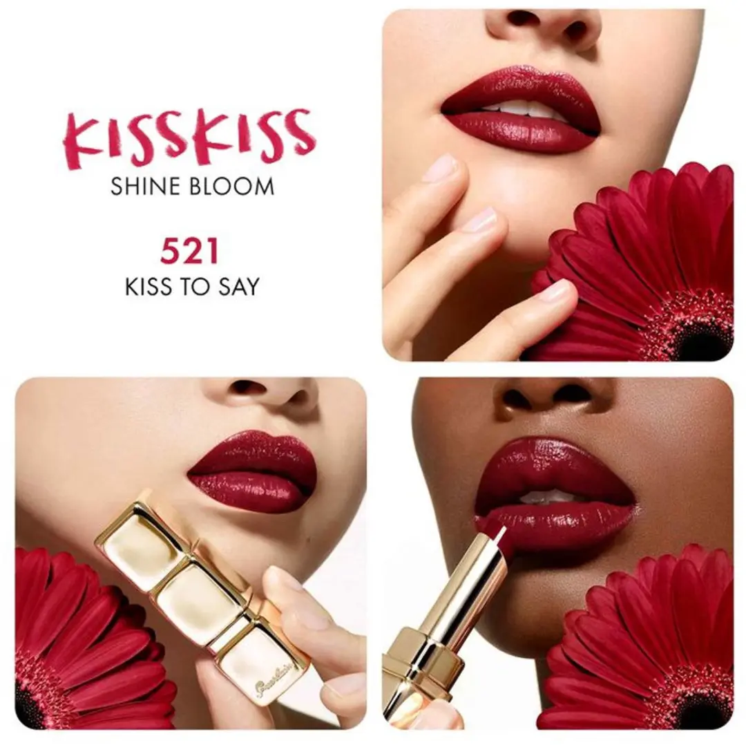 Guerlain KissKiss Shine Bloom Lipstick 521 Kiss To Say - 3.2g