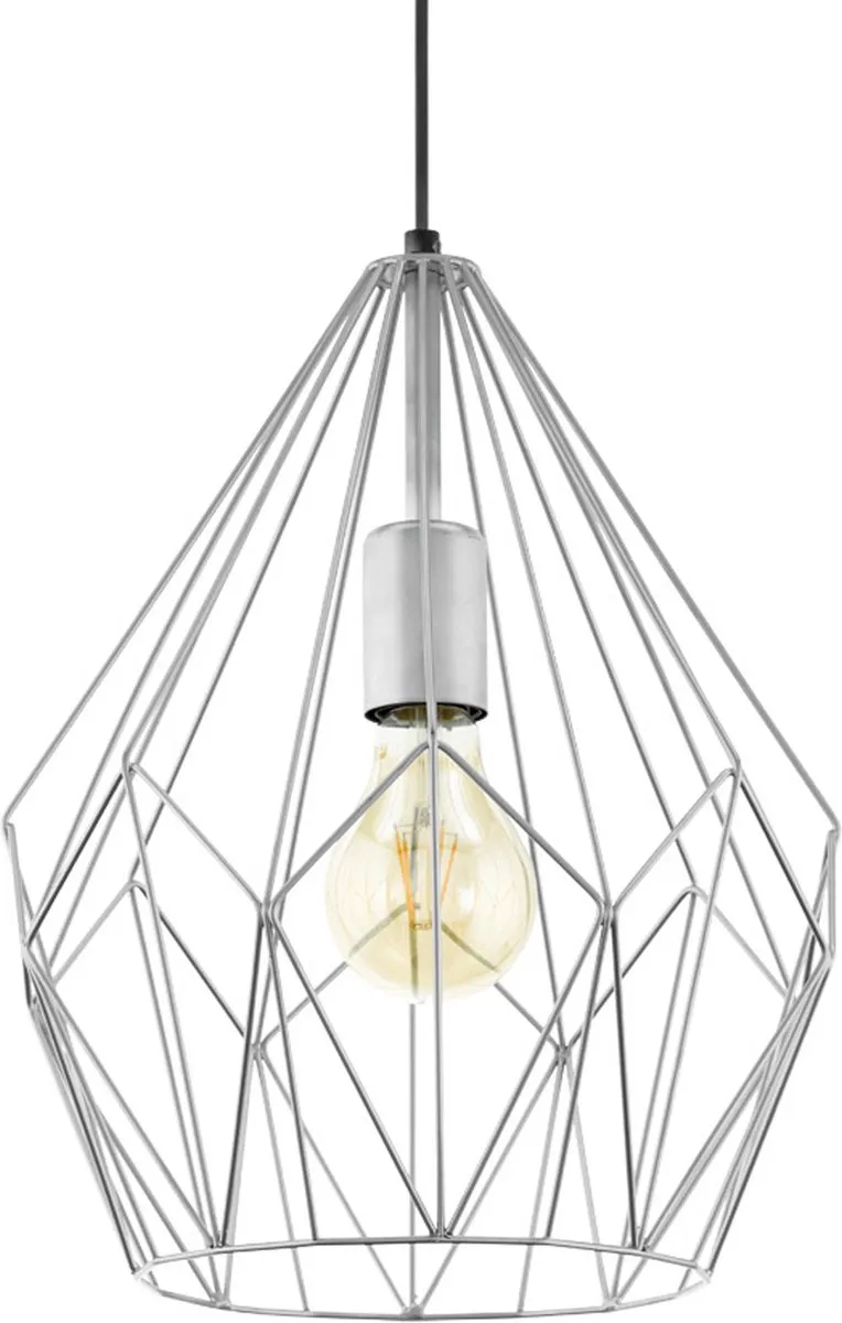 Eglo Carlton Hanglamp E27 - Ø31cm - Zilver