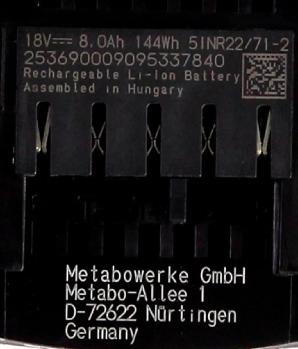 Metabo LiHD 625369000 Accupack 18V 8.0Ah - 2 Stuks