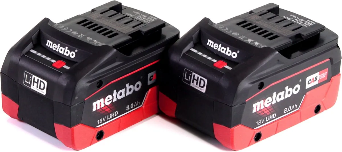Metabo LiHD 625369000 Accupack 18V 8.0Ah - 2 Stuks