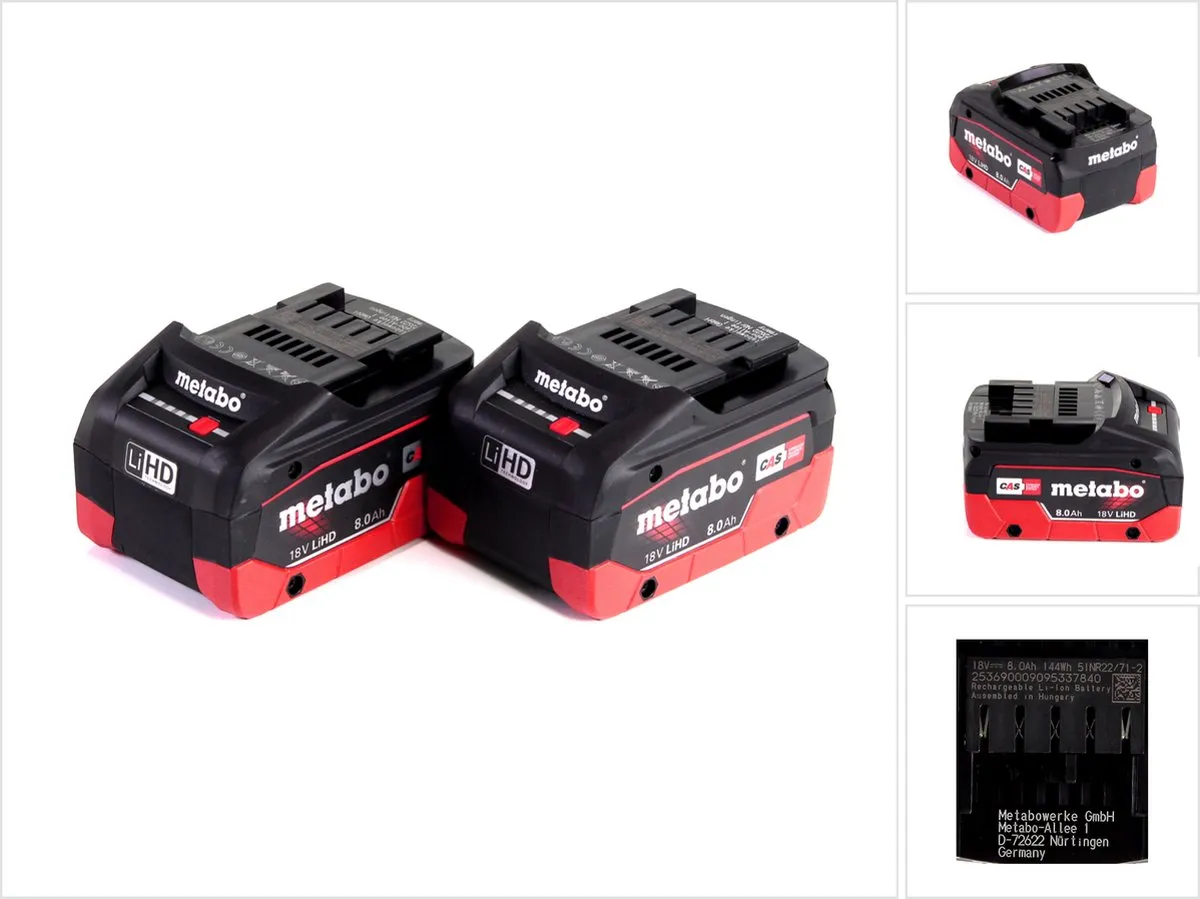 Metabo LiHD 625369000 Accupack 18V 8.0Ah