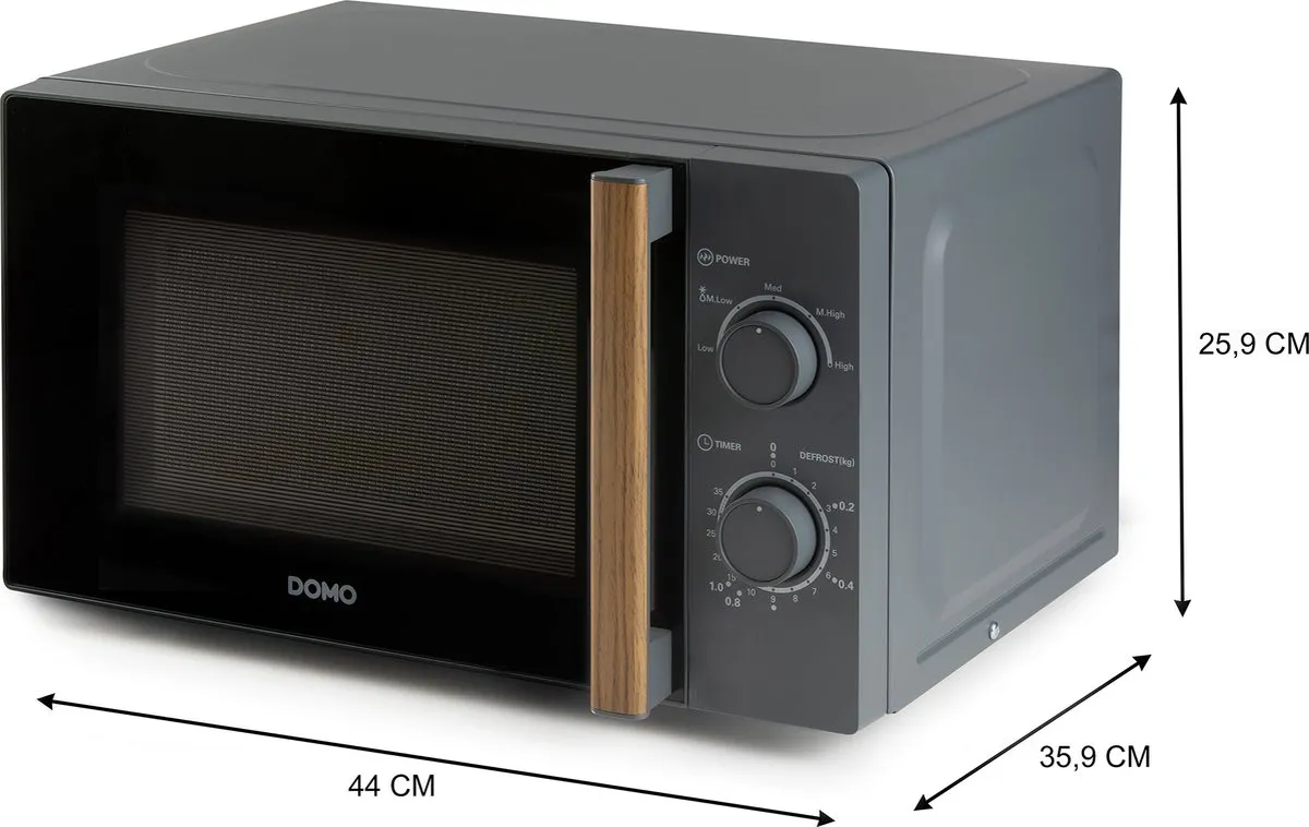 Domo DO2920 Solo Microgolfoven 700W - Grijs - afbeelding 6 van 6