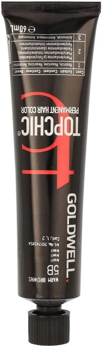 Goldwell Topchic Tube 60ml - 5B Bruin Permanent - afbeelding 6 van 6