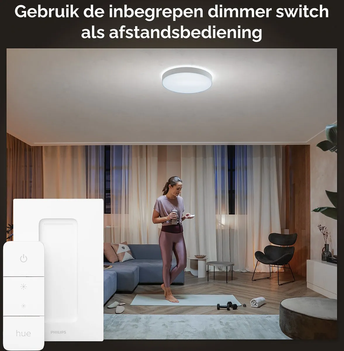 Philips Hue Enrave Plafondlamp 42cm - Wit - afbeelding 6 van 6