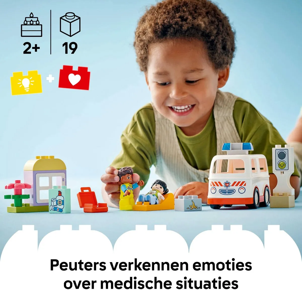 LEGO DUPLO Ambulance 10447 - 2 Figuren - 19 Stukken